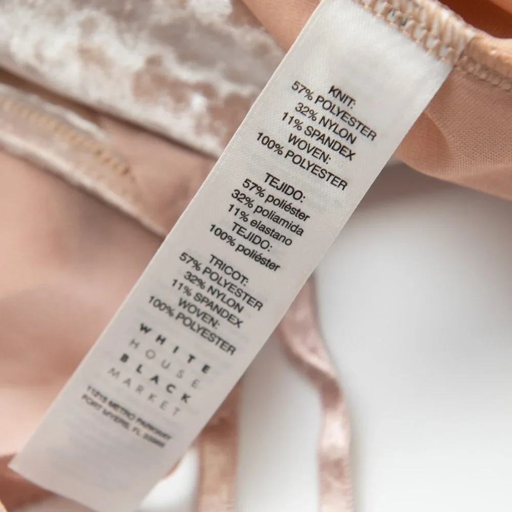 White House Black Market Velvet Ruffle Flounce Top Belted Blouse Pink Size XS - Picture 5 of 7